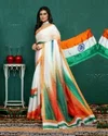 Vk 4238 Independence Day Soft Linen Saree